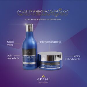 Kit Reconstrução Capilar Instant Ak Akemi Shampoo 300ml + Máscara Reparadora 300g Home Care