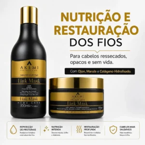 Kit de Nutrição Link Mask Shampoo + Máscara Home Care