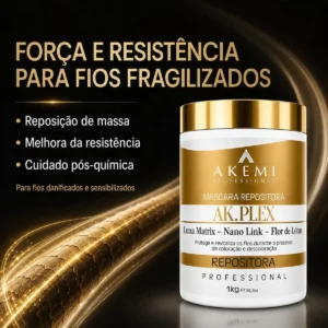 Máscara Pós-Química AK Plex Repositora de Massa Akemi 1kg