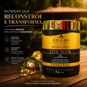 Kit Cronograma Capilar Profissional Akemi 4 Máscaras de 1kg