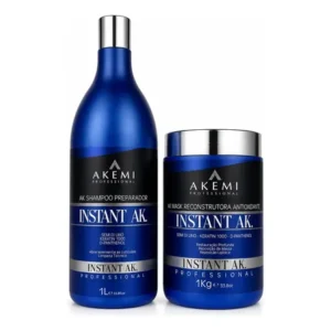 Kit Instant Ak Akemi Professional Shampoo Preparador 1l + Máscara Reconstrutora 1kg