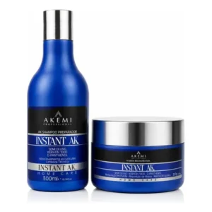 Kit Reconstrução Capilar Instant Ak Akemi Shampoo 300ml + Máscara Reparadora 300g Home Care