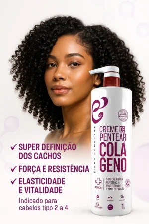 Creme de Pentear Colágeno Cacheadu's - Super definição