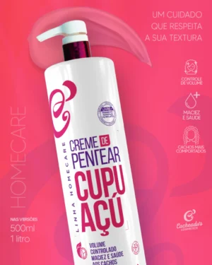 Creme de Pentear Cupuaçu Cacheadu's - Volume equilibrado e brilho