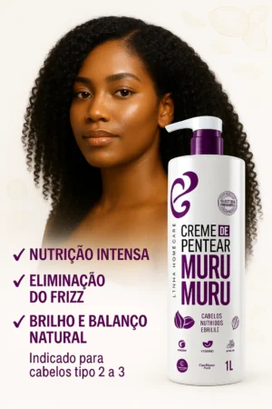Creme de Pentear Murumuru Cacheadu's - Máxima Nutrição
