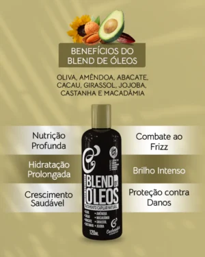 Blend de Óleos Tratamento Capilar Natural 120ml - Multifuncional
