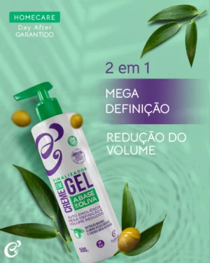 Finalizador 2 em 1: Creme + Gel de Oliva - Brilho intenso e super definição (500g)