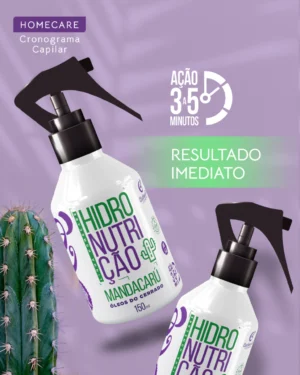 Hidronutrição de chuveiro Mandacarú 150ml - Controle de Frizz e resultado imediato